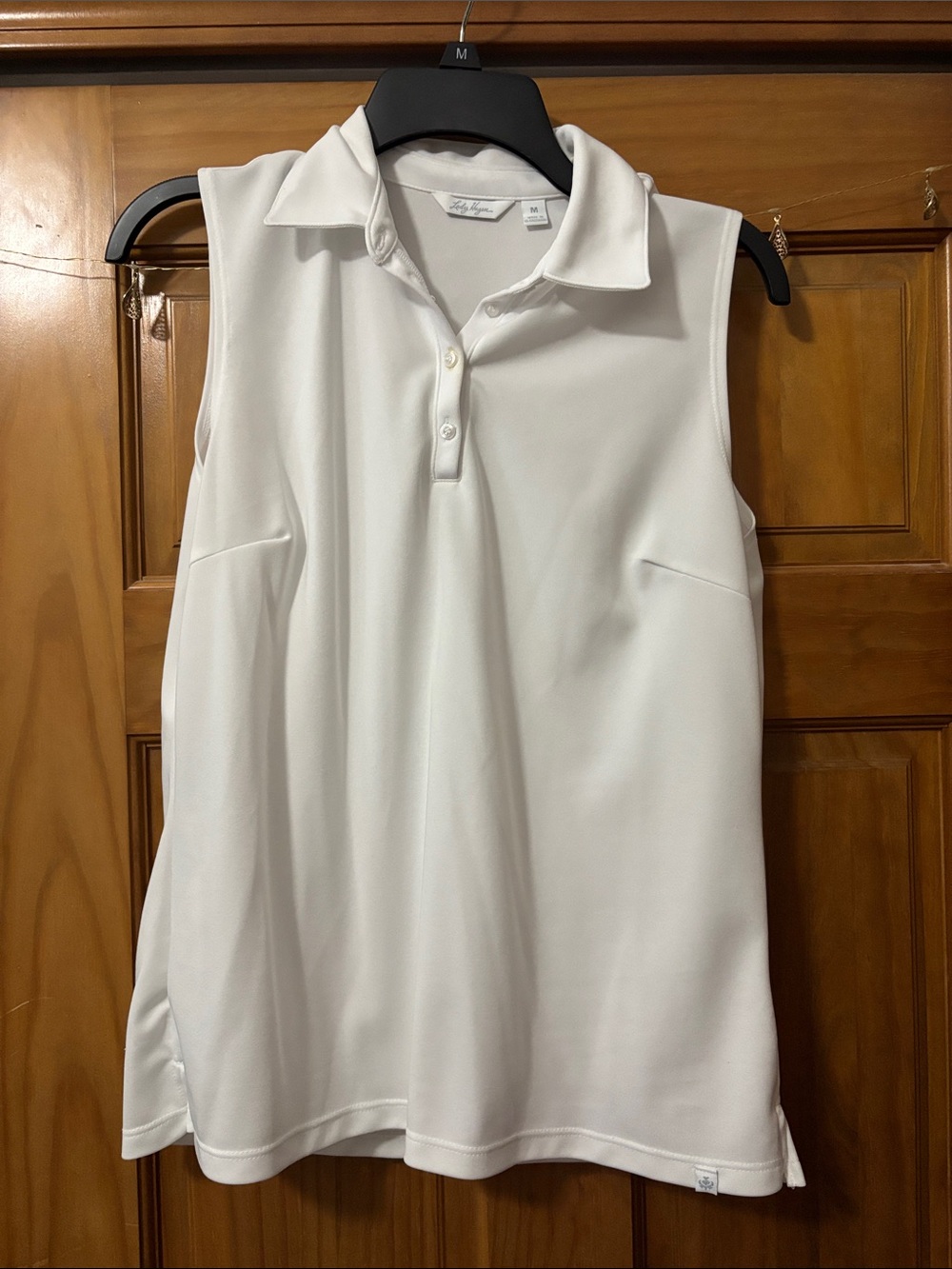 Lady Hagen White Sleeveless Polo Golf Tank Top